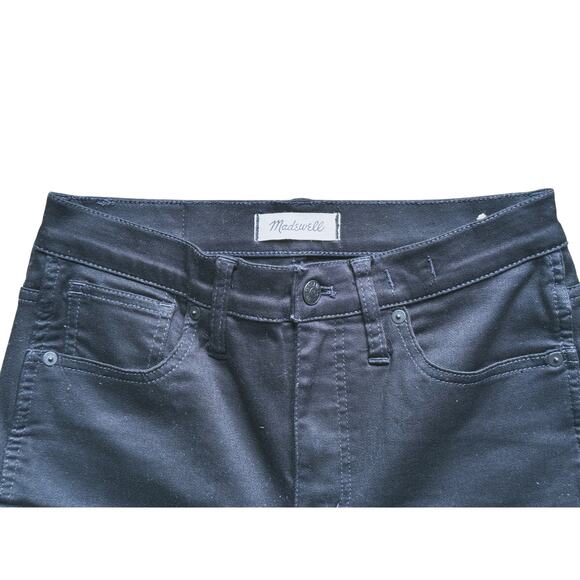 Madewell 10” High Rise Skinny Jeans Size 28 Black Denim Edgy Quiet Luxury Goth - Picture 4 of 7